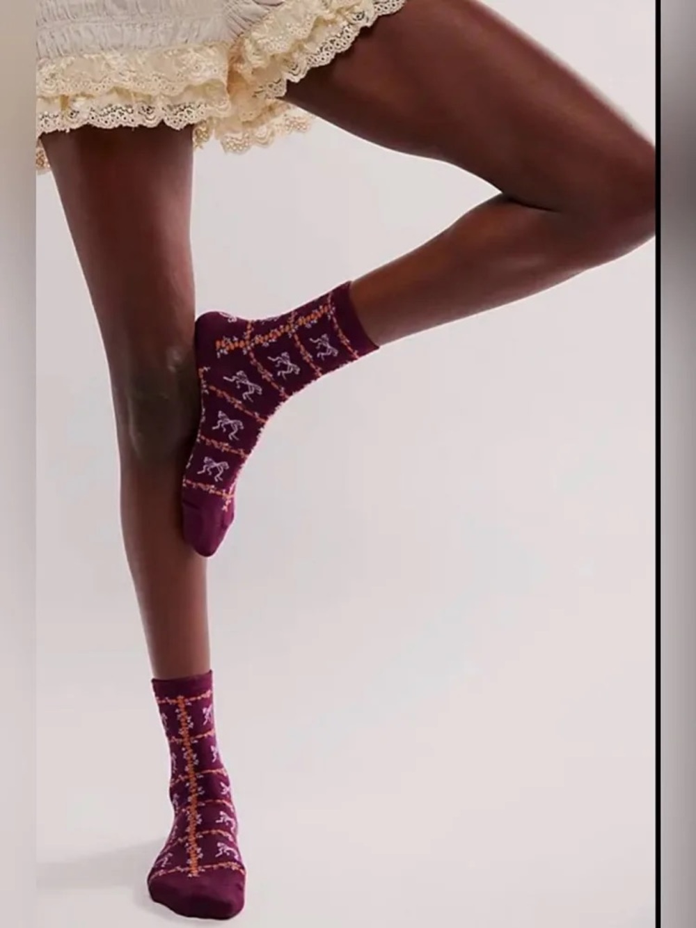 Free People Tie A Bow Ankle Socks NWT